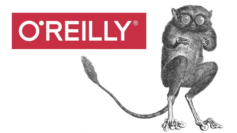O’Reilly Media logo and illustrated tarsier